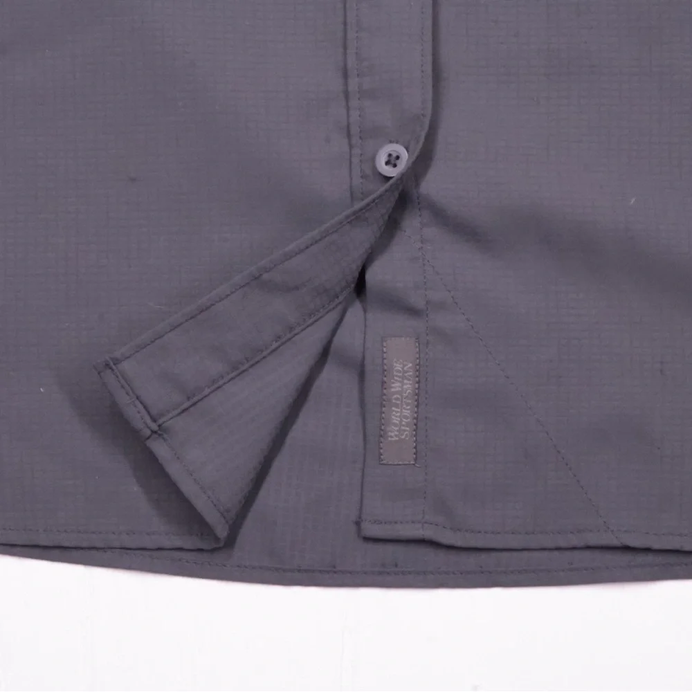 Bass Pro Shops Men's Charcoal Button Down Shirt - Picture 3 of 12